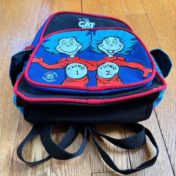 Vintage 2003 The Cat in the Ha Movie: Thing 1 & Thing 2 Mini Backpack - Picture 11 of 14